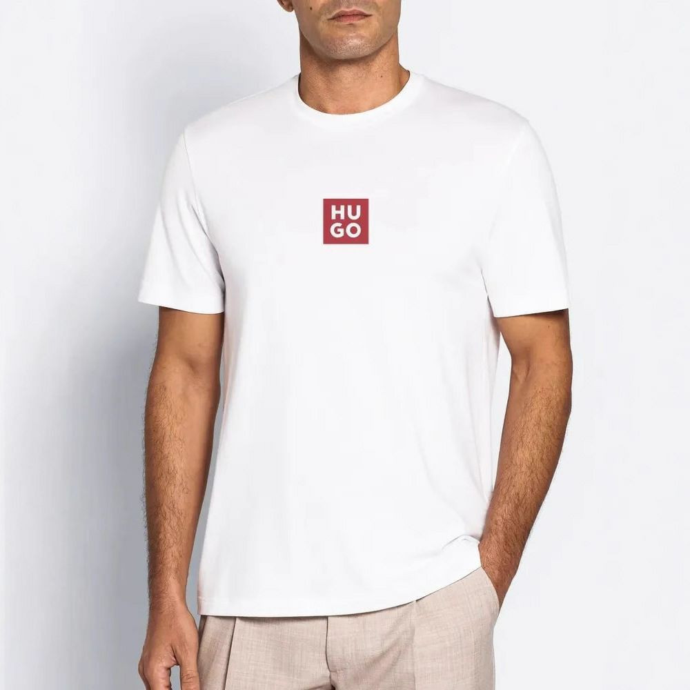 Hugo T-shirt ultra doux en Coton Pure à manches courtes Brand à tendance décontractée Men Street American Top Ins